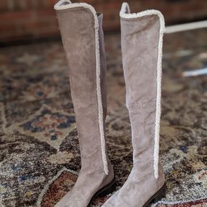 Stuart Weitzman Parka Shearling -Trimmed Boots